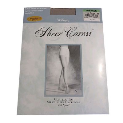 Worthington Silky Sheer Caress Control Top Pantyhose Sz Average Light Taupe 44